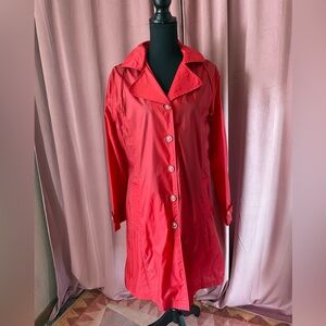 Red Long Rain Coat